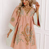 Sweet Duet Embroidered Babydoll Dress in Rustic Rose Image - 1