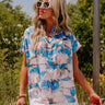 Retreat Yourself Button Up in Ocean Blue Image - 1