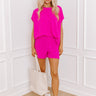 Maldives Escape Oversized Terry Top in Fuchsia Image - 1