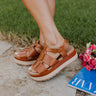 A chic brown faux leather espadrille, perfect for everyday wear.