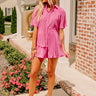 Tour The Town Pleated Shorts In Pink Image - 1