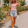 Vacay Mode Stripe Top in Light Coral Image - 1