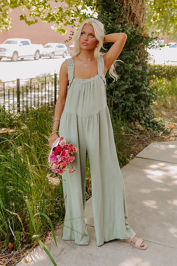 Charm And Charisma Linen-Blend Jumpsuit Image - 1