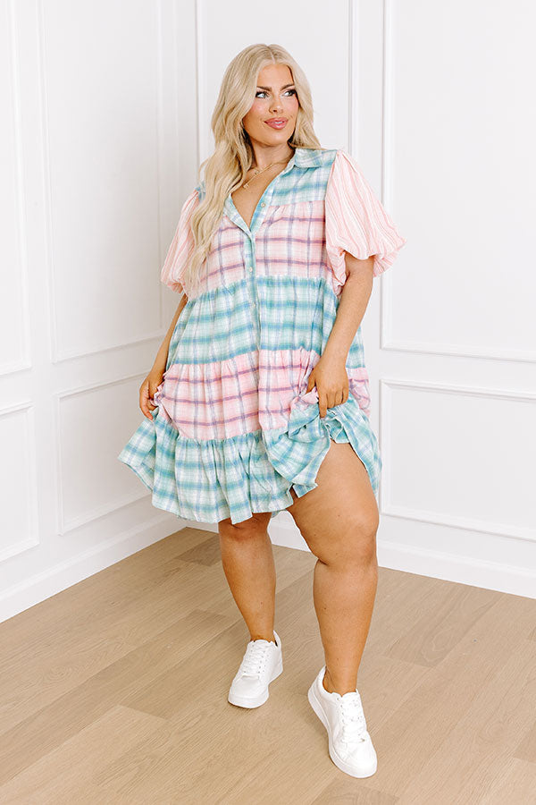 So Plaid To Meet You Shift Dress Curves Image - 1