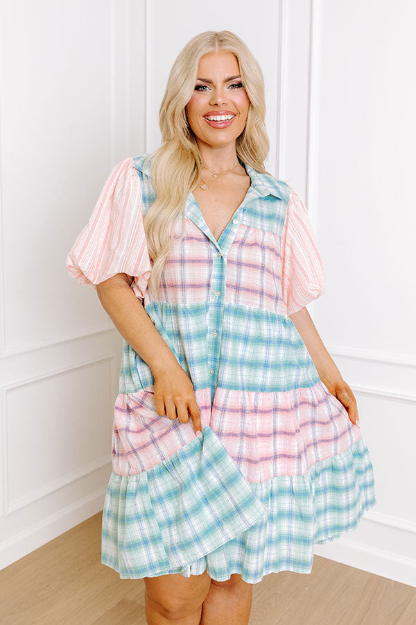 So Plaid To Meet You Shift Dress Curves Image - 2