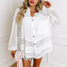 Meadow Muse Lace Button Up In White Image - 1