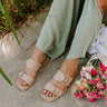 The Bella Faux Leather Sandal In Iced Latte Image - 1