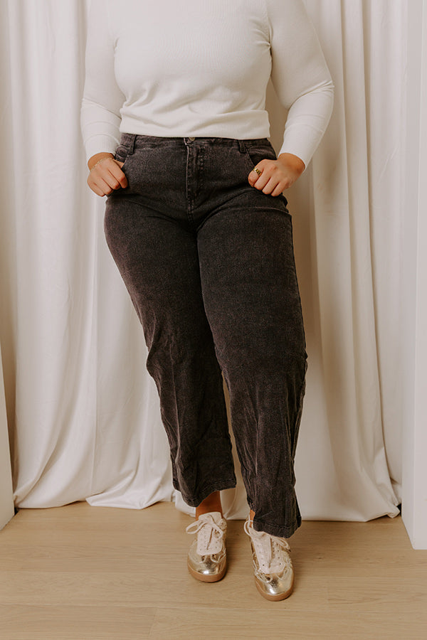 The Dex High Waist Straight Leg Jean In Black Curves Image - 2