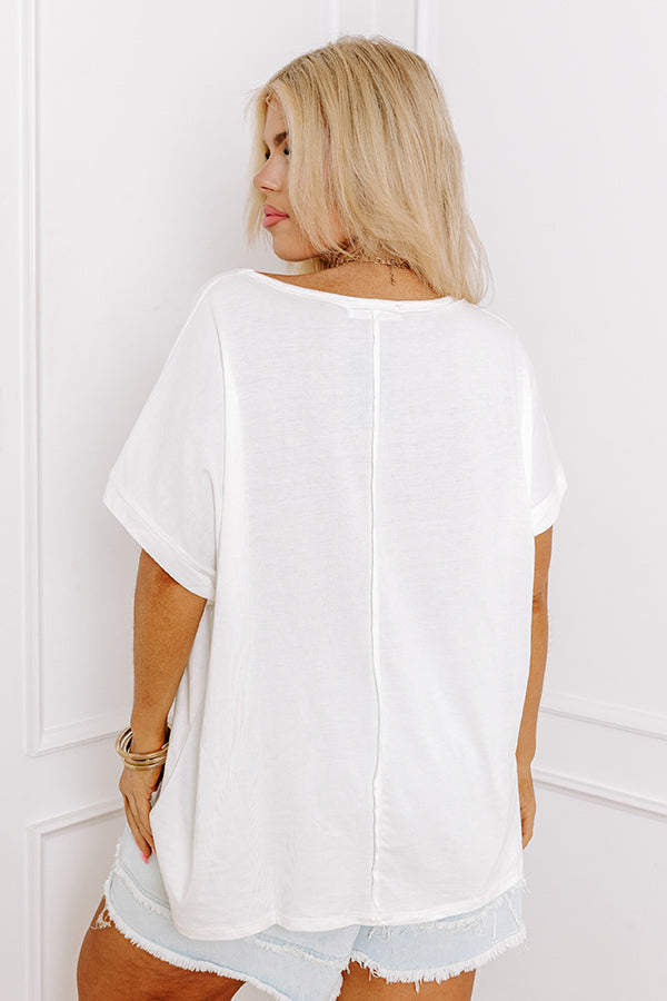Always On The Go Shift Tee in Ivory Curves Image - 4