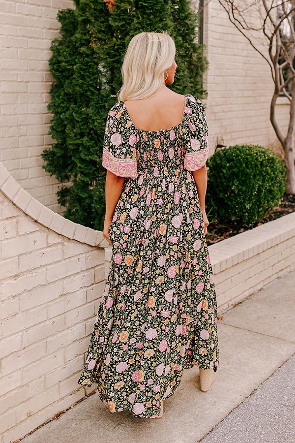 Florence Stroll Maxi Dress in Black Image - 4