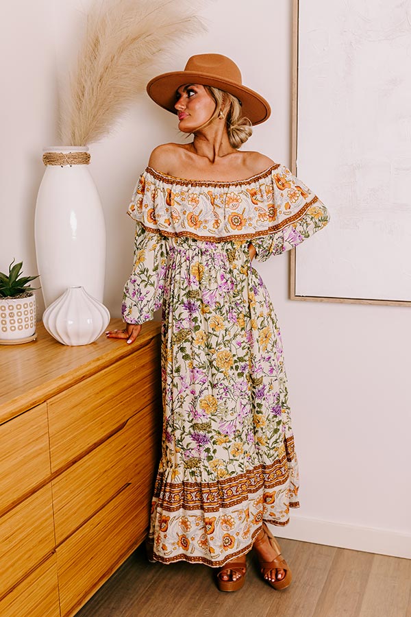 Blooming Meadow Floral Maxi in Cream