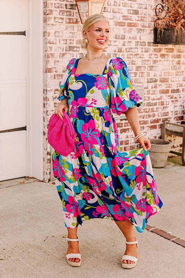 Maui Please Floral Midi Curves Image - 4