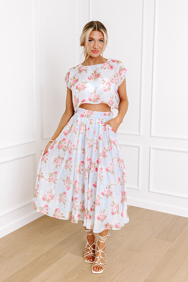 Rose Garden High Waist Skirt