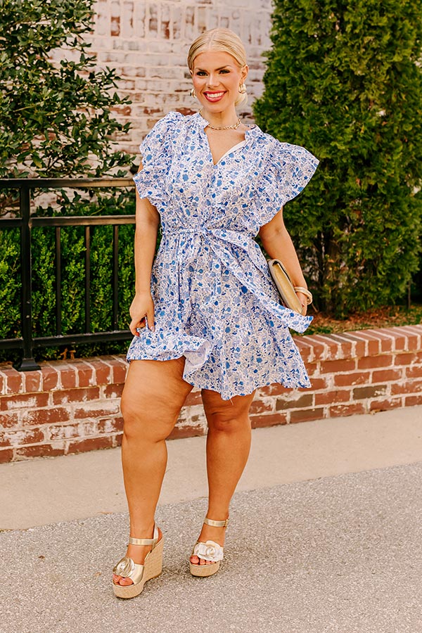 Versailles Garden Ruffle Mini Dress Curves Image - 2