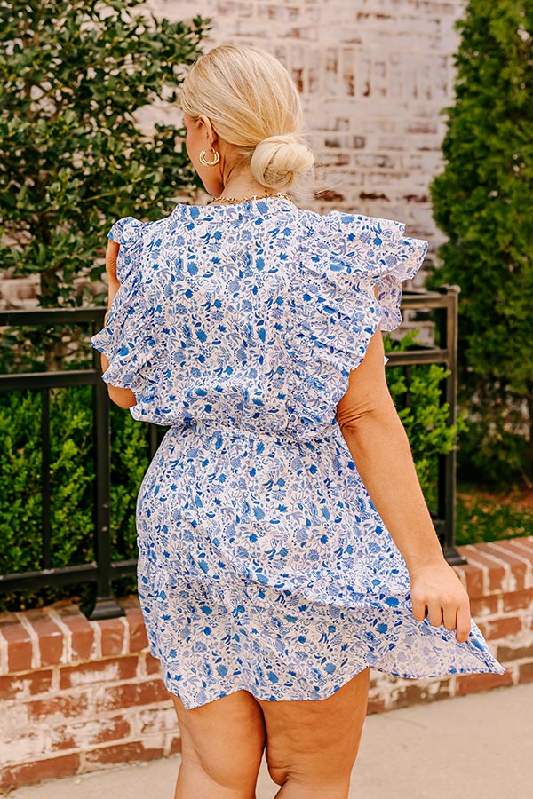 Versailles Garden Ruffle Mini Dress Curves Image - 5