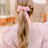 Crushing On You Velvet Bow Hair Clip in Pink Image - 1