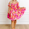 Vibrant Voyage Floral Mini Dress Curves Image - 1