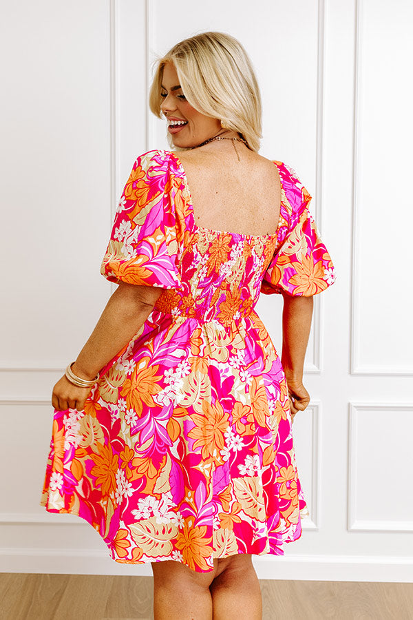 Vibrant Voyage Floral Mini Dress Curves Image - 4