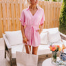 Colorful Coastline Romper in Pink Image - 1