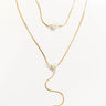 Bordeaux Bliss Lariat Necklace Image - 1