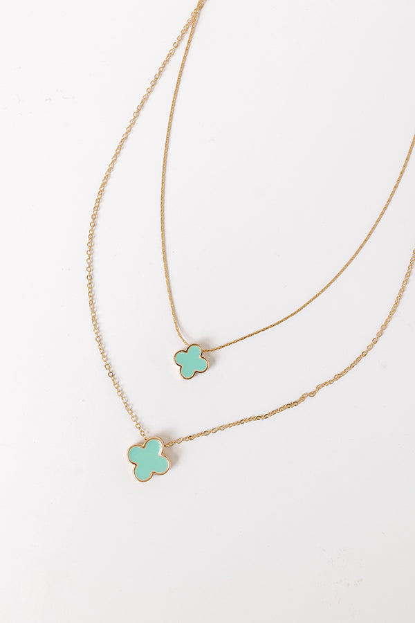Final Touch Layered Necklace in Mint