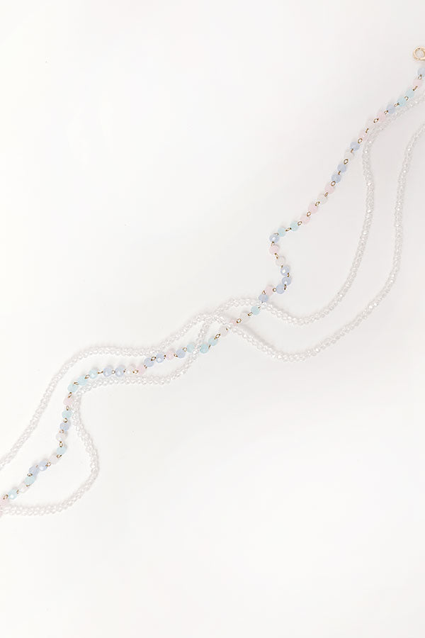 Summer Mirage Layered Necklace in Clear
