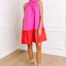 Springtime Cocktails Color Block Dress in Bubblegum Pink Image - 1