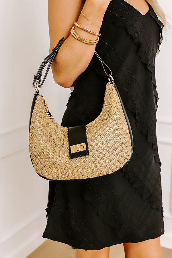 Ready To Go Woven Purse in Black