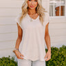 Fan Fav Linen-Blend Shift Top in Ivory Image - 1