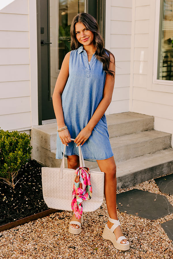 Cutie On The Coast Chambray Dress Image - 1