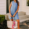 Cutie On The Coast Chambray Dress Image - 1