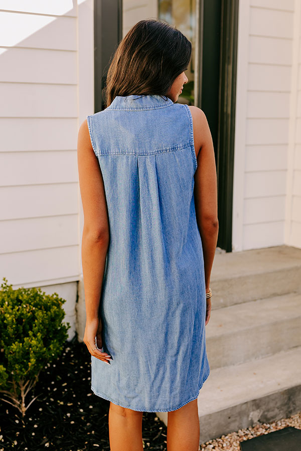 Cutie On The Coast Chambray Dress Image - 4