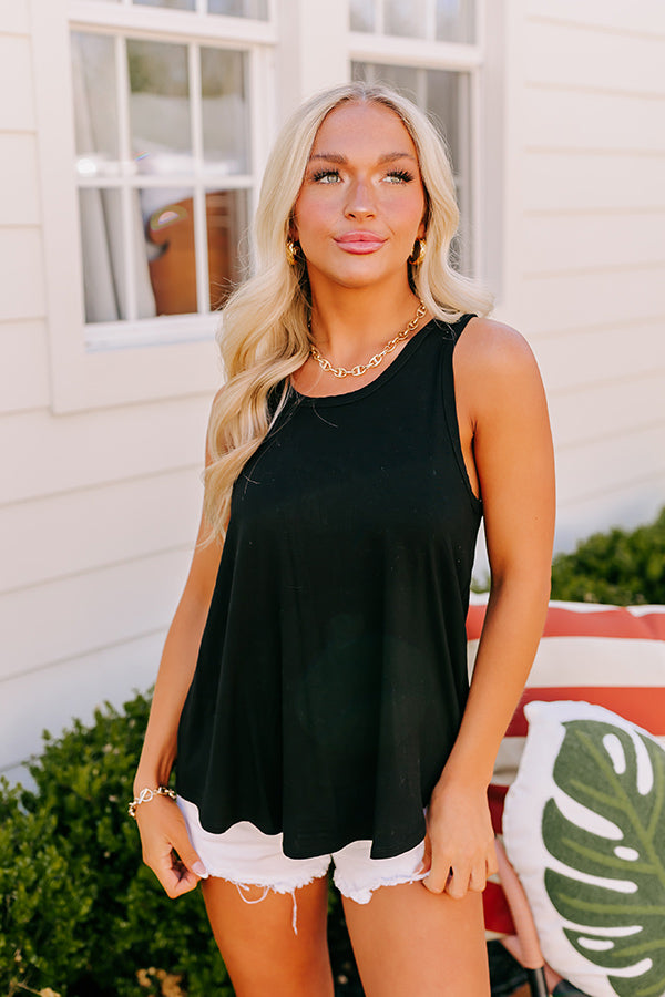 Simply Sweet Shift Top in Black