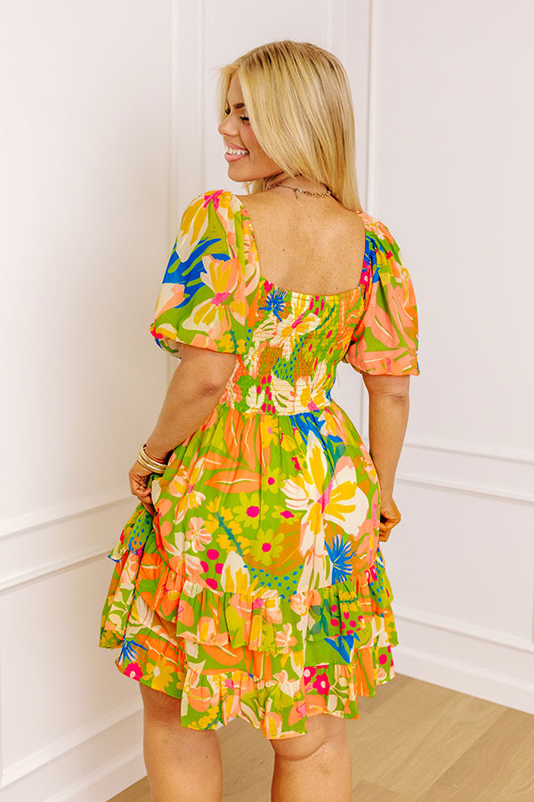 St. Lucia Love Smocked Mini Dress Curves Image - 3