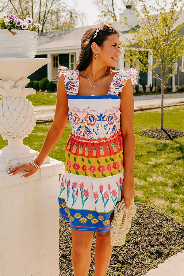 Pina Colada Please Mini Dress in White Image - 2