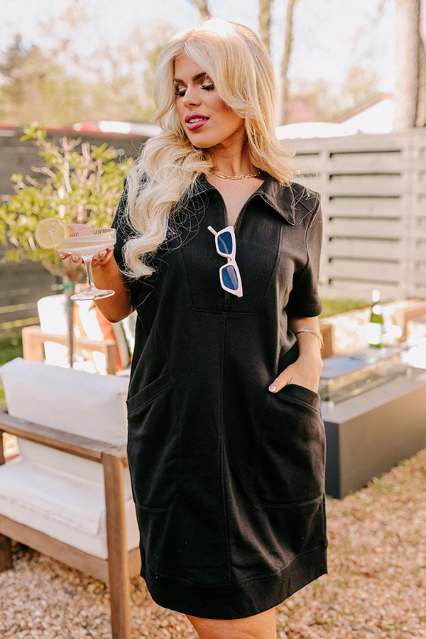 Casual Outing Mini Dress in Black Curves