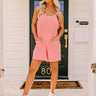 Beach Retreat Romper in Coral Image - 1