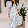Charming Smile Floral Midi In Sky Blue Image - 1