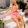 Beach Retreat Romper in Coral Curves Image - 1