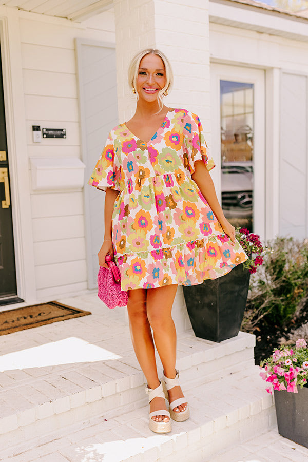 Oh Happy Days Floral Mini Dress Image - 3