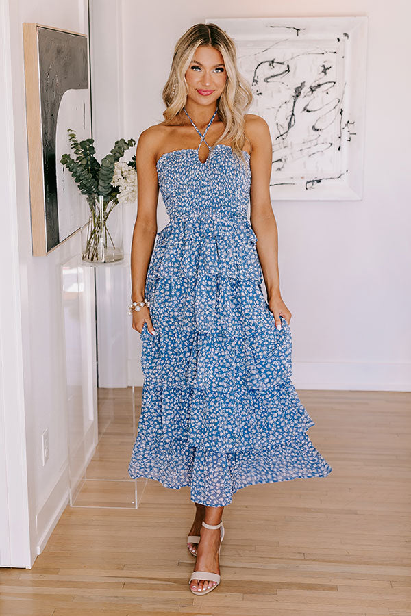 Moonlit Garden Tiered Maxi Dress Image - 1