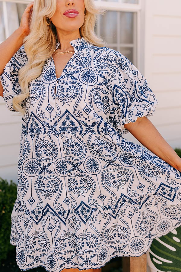 Sunday Chic Embroidered Mini Dress Curves Image - 4