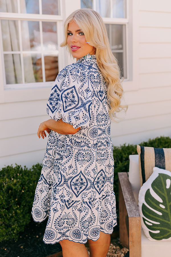 Sunday Chic Embroidered Mini Dress Curves Image - 5