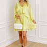 Impeccably Dressed Satin Dress In Yellow Image - 1