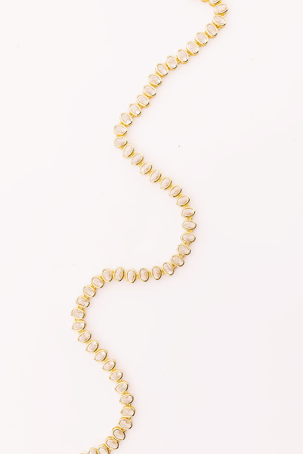 Oval Tennis Necklace