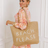 Beach Please Woven Tote Image - 1