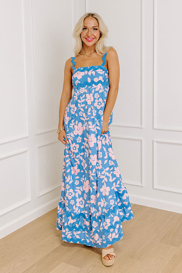 Heart Skips A Beat Floral Maxi Dress Image - 3