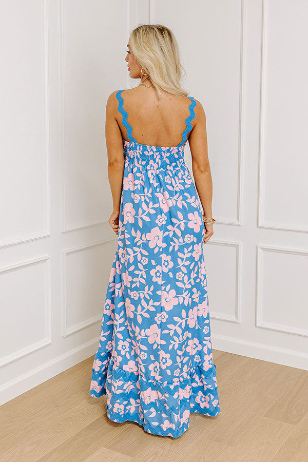 Heart Skips A Beat Floral Maxi Dress Image - 5