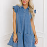 Happy Life Denim Mini Dress Image - 1