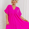 Cool Cruise Shift Dress in Fuchsia Curves Image - 1